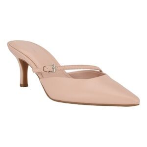 Calvin Klein Jansy Buckle Strap Slip On Mules in Light Pink 9.5M